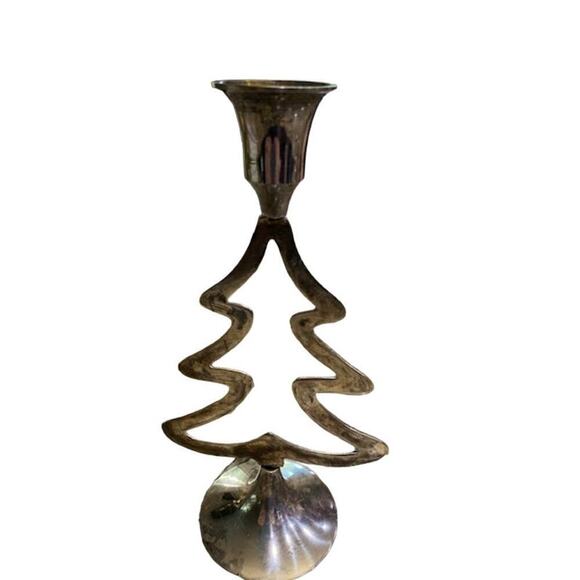 International Silver Company Silver Plated Christmas Tree Candle stick holder - Picture 3 of 3